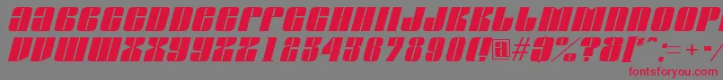 AGlobusoblique Font – Red Fonts on Gray Background
