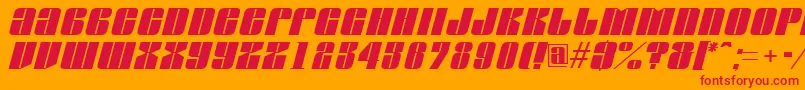 AGlobusoblique Font – Red Fonts on Orange Background