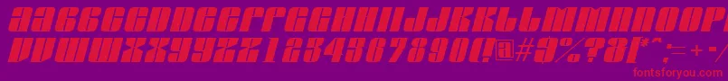 AGlobusoblique Font – Red Fonts on Purple Background