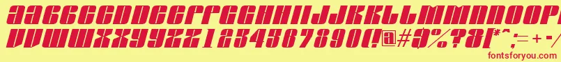 AGlobusoblique Font – Red Fonts on Yellow Background