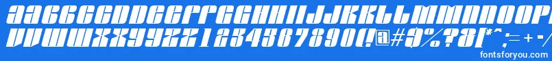 Saiba mais sobre a fonte AGlobusoblique Fonte AGlobusoblique – fontes brancas em um fundo azul