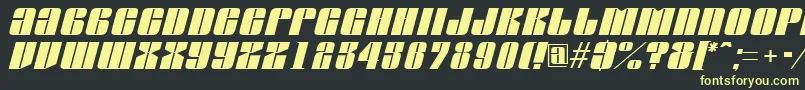 More about AGlobusoblique Font AGlobusoblique Font – Yellow Fonts on Black Background