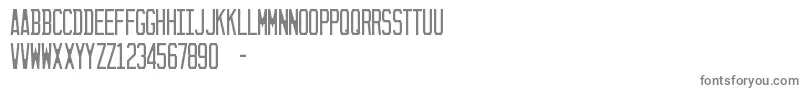 フォントSunshineState – 白い背景に灰色の文字