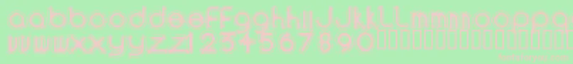 AreaOutlinee Font – Pink Fonts on Green Background