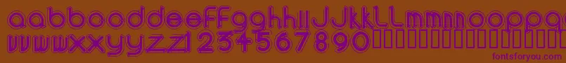 AreaOutlinee Font – Purple Fonts on Brown Background