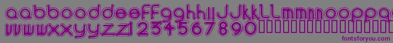 AreaOutlinee Font – Purple Fonts on Gray Background