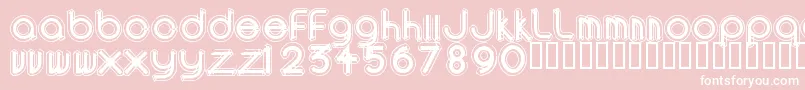 AreaOutlinee Font – White Fonts on Pink Background