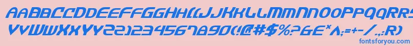 JannisariesItalic Font – Blue Fonts on Pink Background