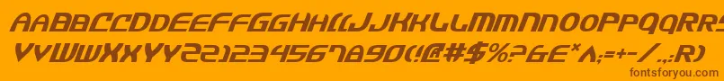 JannisariesItalic Font – Brown Fonts on Orange Background