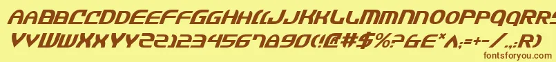 JannisariesItalic Font – Brown Fonts on Yellow Background