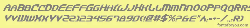 JannisariesItalic Font – Gray Fonts on Yellow Background