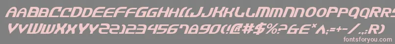 JannisariesItalic Font – Pink Fonts on Gray Background