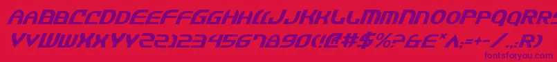 JannisariesItalic Font – Purple Fonts on Red Background