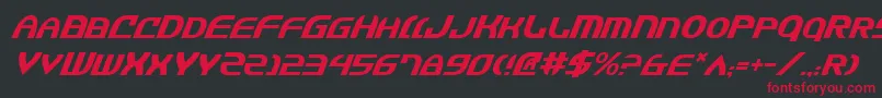 JannisariesItalic Font – Red Fonts on Black Background