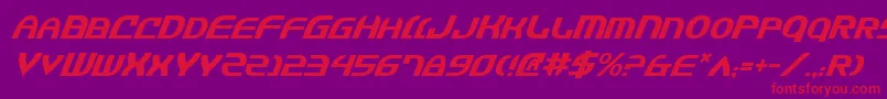 JannisariesItalic Font – Red Fonts on Purple Background