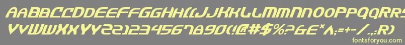 JannisariesItalic Font – Yellow Fonts on Gray Background