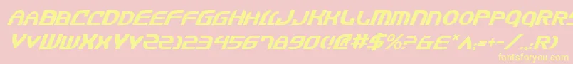 JannisariesItalic Font – Yellow Fonts on Pink Background