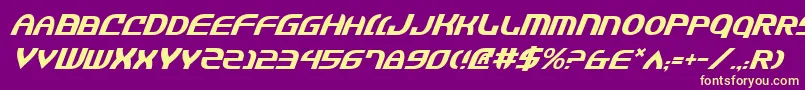 JannisariesItalic Font – Yellow Fonts on Purple Background