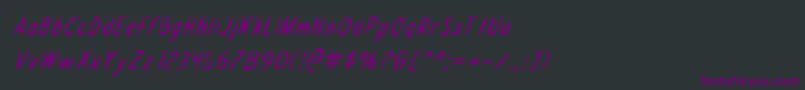 Шрифт Draftingboardi – фиолетовые шрифты на чёрном фоне