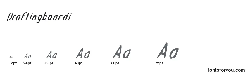 Draftingboardi Font Sizes
