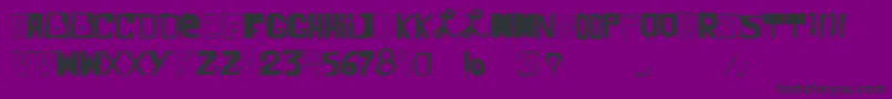 VtksComic Font – Black Fonts on Purple Background