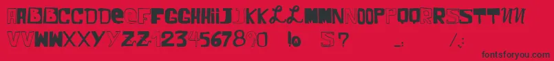 fuente VtksComic – Fuentes Negras Sobre Fondo Rojo