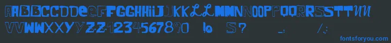 VtksComic Font – Blue Fonts on Black Background