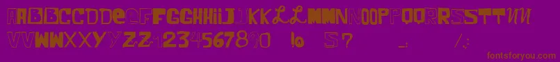 VtksComic Font – Brown Fonts on Purple Background