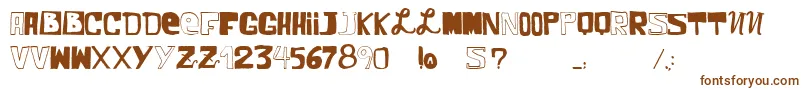VtksComic Font – Brown Fonts on White Background