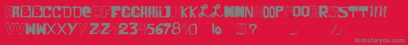 VtksComic Font – Gray Fonts on Red Background