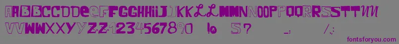VtksComic Font – Purple Fonts on Gray Background