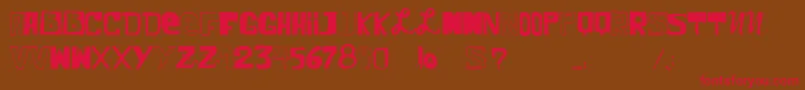 VtksComic Font – Red Fonts on Brown Background