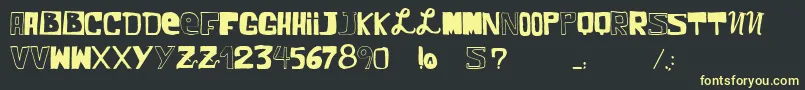 VtksComic Font – Yellow Fonts on Black Background