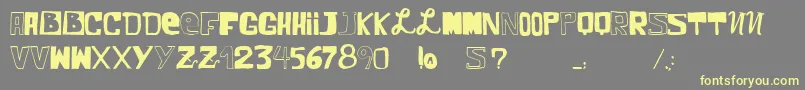 VtksComic Font – Yellow Fonts on Gray Background
