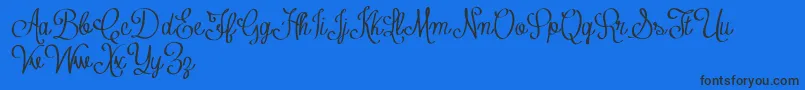 ContributeFreeVersion Font – Black Fonts on Blue Background
