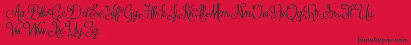 ContributeFreeVersion-Schriftart – Schwarze Schriften auf rotem Hintergrund