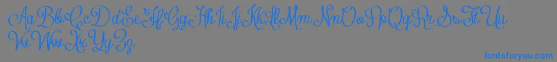 ContributeFreeVersion Font – Blue Fonts on Gray Background