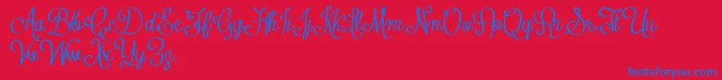 ContributeFreeVersion Font – Blue Fonts on Red Background