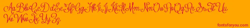 ContributeFreeVersion Font – Red Fonts on Orange Background