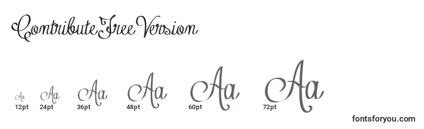 ContributeFreeVersion Font Sizes