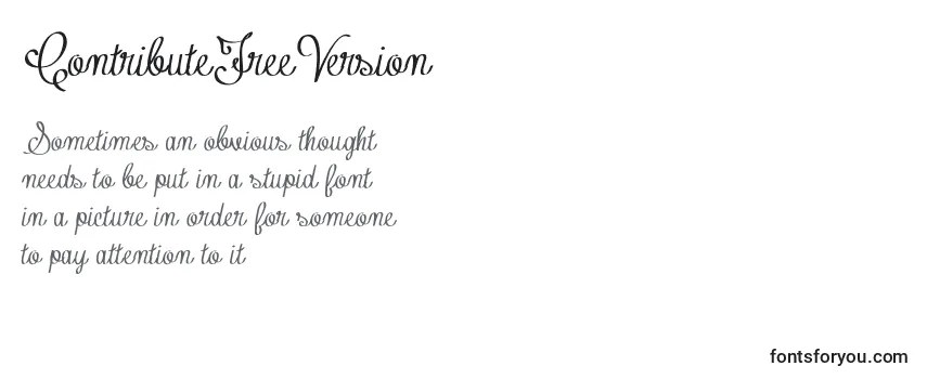 ContributeFreeVersion Font