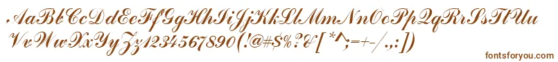 HandscriptSf Font – Brown Fonts on White Background