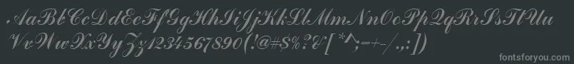 Шрифт HandscriptSf – серые шрифты на чёрном фоне