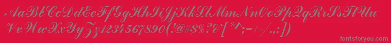 Шрифт HandscriptSf – серые шрифты на красном фоне