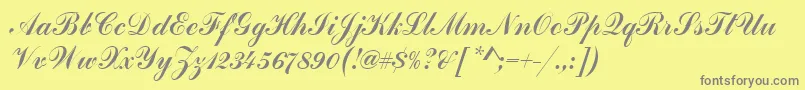 Шрифт HandscriptSf – серые шрифты на жёлтом фоне