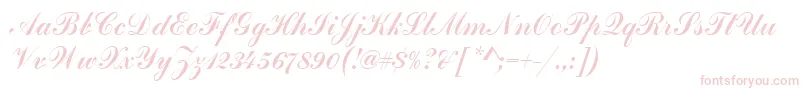 Шрифт HandscriptSf – розовые шрифты на белом фоне