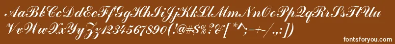 Шрифт HandscriptSf – белые шрифты на коричневом фоне