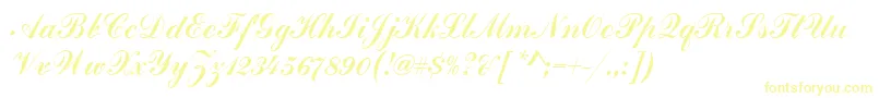 HandscriptSf Font – Yellow Fonts on White Background