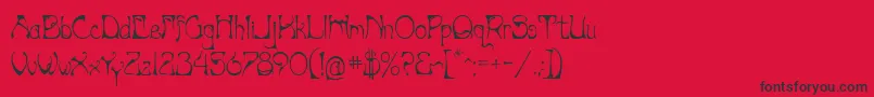 ArtNouveauBistro Font – Black Fonts on Red Background