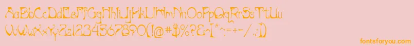 ArtNouveauBistro Font – Orange Fonts on Pink Background